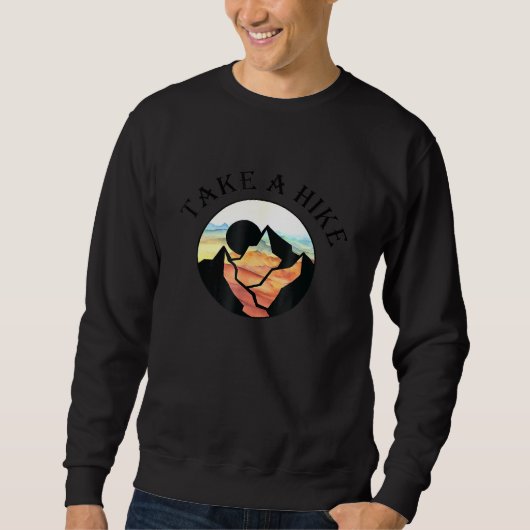 Nehmen Sie ein Lässiges Wander-Nature-Mountain-Cam Sweatshirt (Vorderseite)