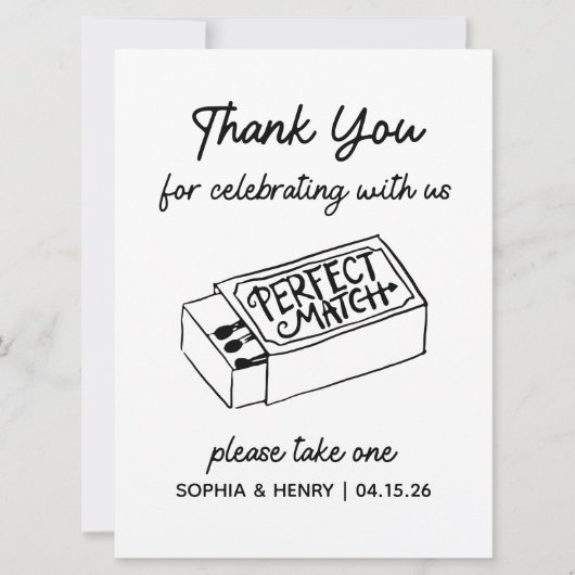 Nehmen Sie ein Matchbox-Gefälligkeitszeichen | Hoc (Vorderseite)