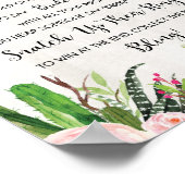 Nehmen Sie ein Ring Game Fiesta Cactus Brautparty Poster (Ecke)