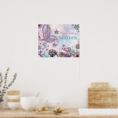 Nehmen Sie ein Shellfie - Pink Lila Mermaid Party Poster (Küche)