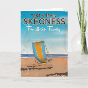 Nehmen Sie ein Train to Skegness Reiseplakat. Feiertagskarte