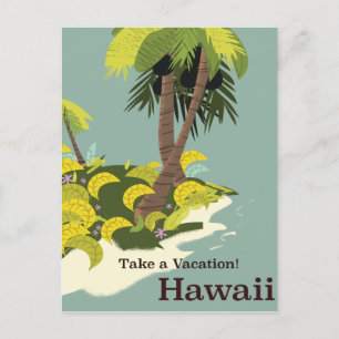 Nehmen Sie ein Vacation Hawaii Vintage Reiseplakat Postkarte