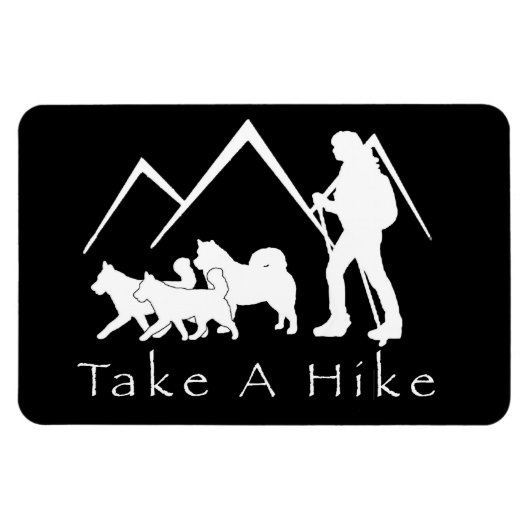 Nehmen Sie ein Wandermagnet- Husky/Malamute Magnet (Horizontal)