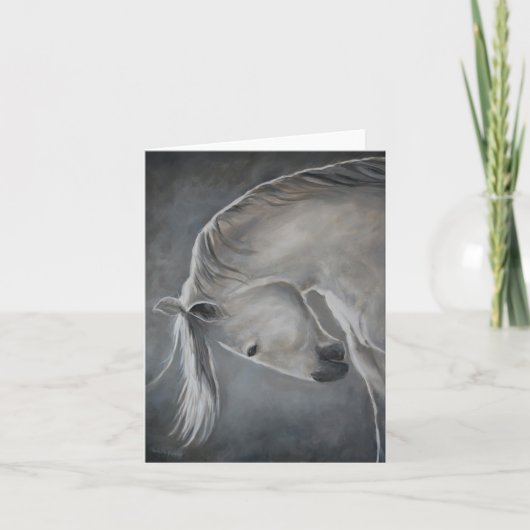 Nehmen Sie eine Bow Horse Art Note Card Karte (Vorderseite)