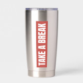 Nehmen Sie eine Break Red Block Thermal Tumbler. Thermobecher (Rückseite)