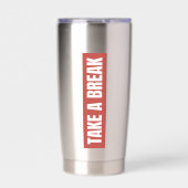Nehmen Sie eine Break Red Block Thermal Tumbler. Thermobecher (Vorderseite)
