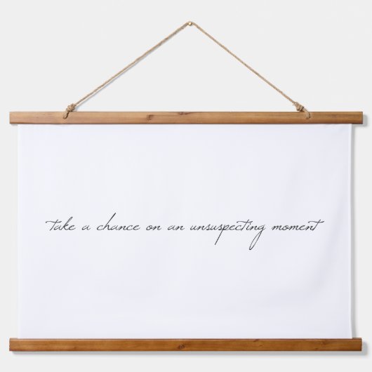 Nehmen Sie eine Chance Holzklappwand Wandteppich Mit Holzrahmen (Vorne)