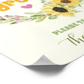 Nehmen Sie eine Gefallen Pflanze Pot Sunflower Wed Poster (Ecke)