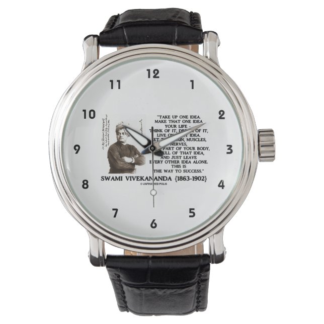 Nehmen Sie eine Idee auf, die Idee zu Ihrem Lebens Armbanduhr (Vorderseite)