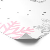 Nehmen Sie eine Leckerei Pink Silver Winter Baby D Poster (Ecke)