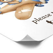 Nehmen Sie eine Leckerei Teddy Bear Pilot Baby Boy Poster (Ecke)