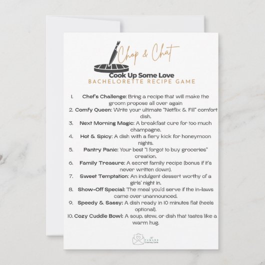 Nehmen Sie eine Liebe Junggeselinnen-Abschied Game Dankeskarte (Rückseite)