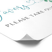 Nehmen Sie eine Lieblings-Schild Blue Balloon Baby Poster (Ecke)