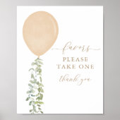 Nehmen Sie eine Lieblings-Sign-Gold-Ballon-Baby-Du Poster (Vorne)