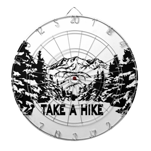 Nehmen Sie eine monochrome Berglandschaft zu Wande Dartscheibe (vorne)