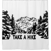 Nehmen Sie eine monochrome Berglandschaft zu Wande Duschvorhang (Vorderseite)