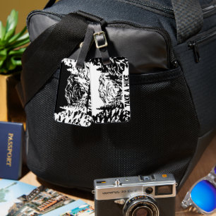 Nehmen Sie eine monochrome Berglandschaft zu Wande Gepäckanhänger