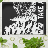 Nehmen Sie eine monochrome Berglandschaft zu Wande Geschirrtuch (Gefaltet)