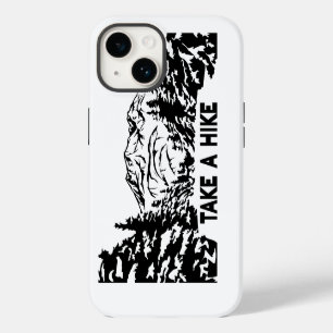 Nehmen Sie eine monochrome Berglandschaft zu Wande iPhone 14 Hülle