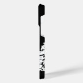 Nehmen Sie eine monochrome Berglandschaft zu Wande iPhone Hülle (Linke Seite)