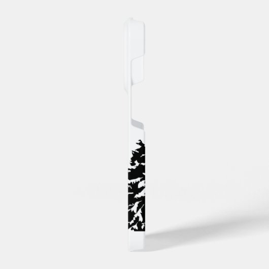 Nehmen Sie eine monochrome Berglandschaft zu Wande iPhone Hülle (Linke Seite)