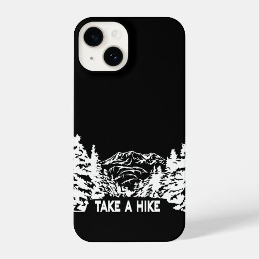 Nehmen Sie eine monochrome Berglandschaft zu Wande iPhone Hülle (Rückseite)