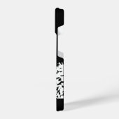 Nehmen Sie eine monochrome Berglandschaft zu Wande iPhone Hülle (Linke Seite)