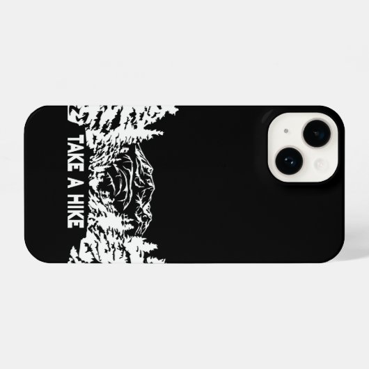 Nehmen Sie eine monochrome Berglandschaft zu Wande iPhone Hülle (Rückseite (Horizontal))