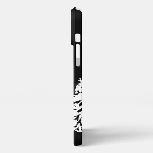 Nehmen Sie eine monochrome Berglandschaft zu Wande iPhone Hülle (Linke Seite)