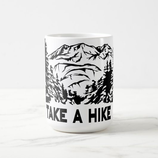 Nehmen Sie eine monochrome Berglandschaft zu Wande Kaffeetasse (Mittel)