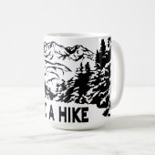 Nehmen Sie eine monochrome Berglandschaft zu Wande Kaffeetasse (VorderseiteRechts)