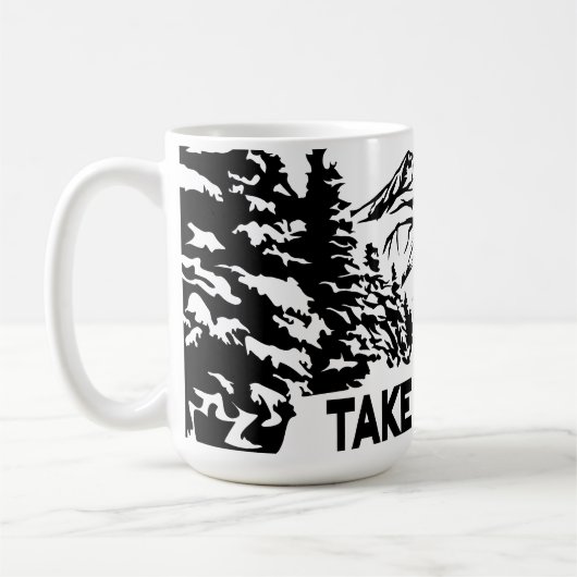 Nehmen Sie eine monochrome Berglandschaft zu Wande Kaffeetasse (Links)