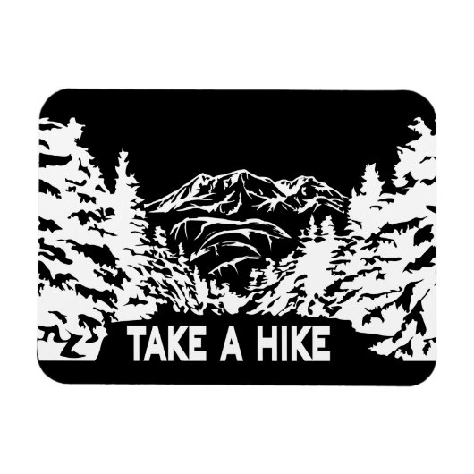 Nehmen Sie eine monochrome Berglandschaft zu Wande Magnet (Horizontal)