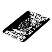 Nehmen Sie eine monochrome Berglandschaft zu Wande Magnet (Linke Seite)