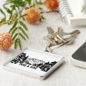 Nehmen Sie eine monochrome Berglandschaft zu Wande Schlüsselanhänger (Seite)