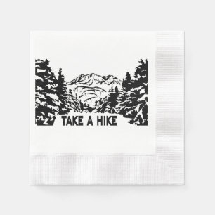 Nehmen Sie eine monochrome Berglandschaft zu Wande Serviette