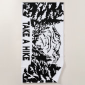 Nehmen Sie eine monochrome Berglandschaft zu Wande Strandtuch (Vorderseite)