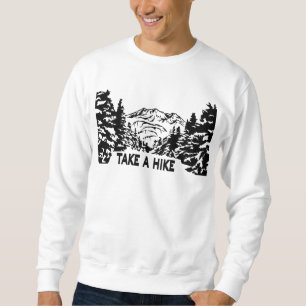 Nehmen Sie eine monochrome Berglandschaft zu Wande Sweatshirt