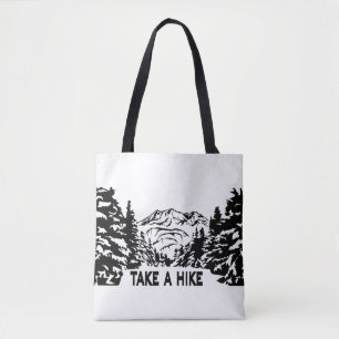 Nehmen Sie eine monochrome Berglandschaft zu Wande Tasche