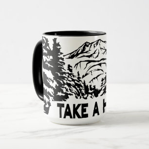 Nehmen Sie eine monochrome Berglandschaft zu Wande Tasse