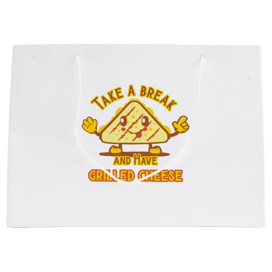 Nehmen Sie eine Pause und haben Sie gegrillten Käs Große Geschenktüte (Vorderseite)