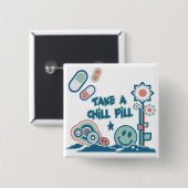 Nehmen Sie eine Pille Button (Vorne & Hinten)
