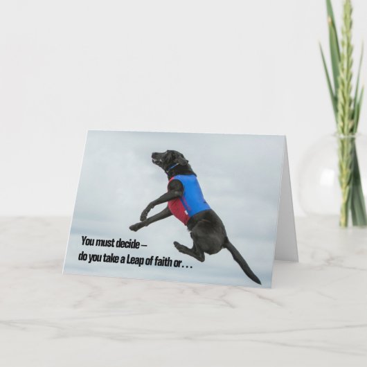 Nehmen Sie eine Spur des Glaubens, oder Irr auf de Karte (Vorderseite)