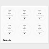 Nehmen Sie eine stilvolle Hochzeitslobby-Party Runder Aufkleber (Blatt)