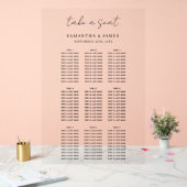 Nehmen Sie eine stilvolle Hochzeitssitzkarte. Acrylschild (Hochzeit)