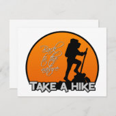 Nehmen Sie eine Wanderungseinladung, kundengerecht Einladung (Vorne/Hinten)