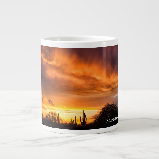 Nehmen Sie einen Arizona Sonnenuntergang mit Ihrem Jumbo-Tasse (Vorderseite)