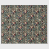 Nehmen Sie einen Bow - Gothic Floral Design Geschenkpapier (Flach)
