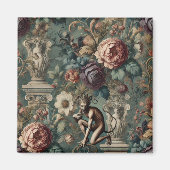 Nehmen Sie einen Bow - Gothic Floral Design Magnet (Vorne)