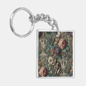 Nehmen Sie einen Bow - Gothic Floral Design Schlüsselanhänger (Vorderseite links)